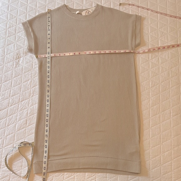 NWT: Tres Bien Oatmeal Corded Gauze Dress Sz: Small - Picture 5 of 11